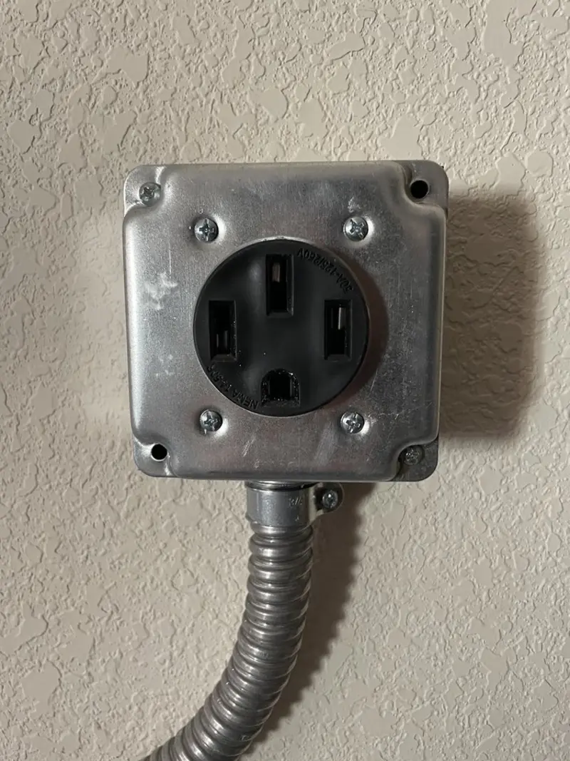 NEMA 14-50 outlet installed for Smart Home Electrical in Brownstown